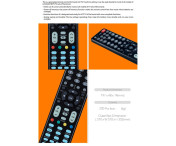 TV fjärrkontroll CHUNGHOP Ersättning för E-K906 För Konka TV