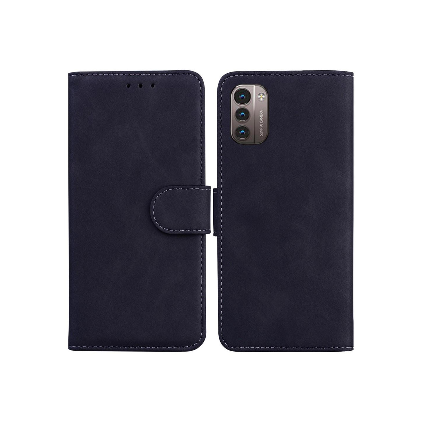 Wallet Stand Flip Phone Case til Nokia G11/Nokia G21 - Sort