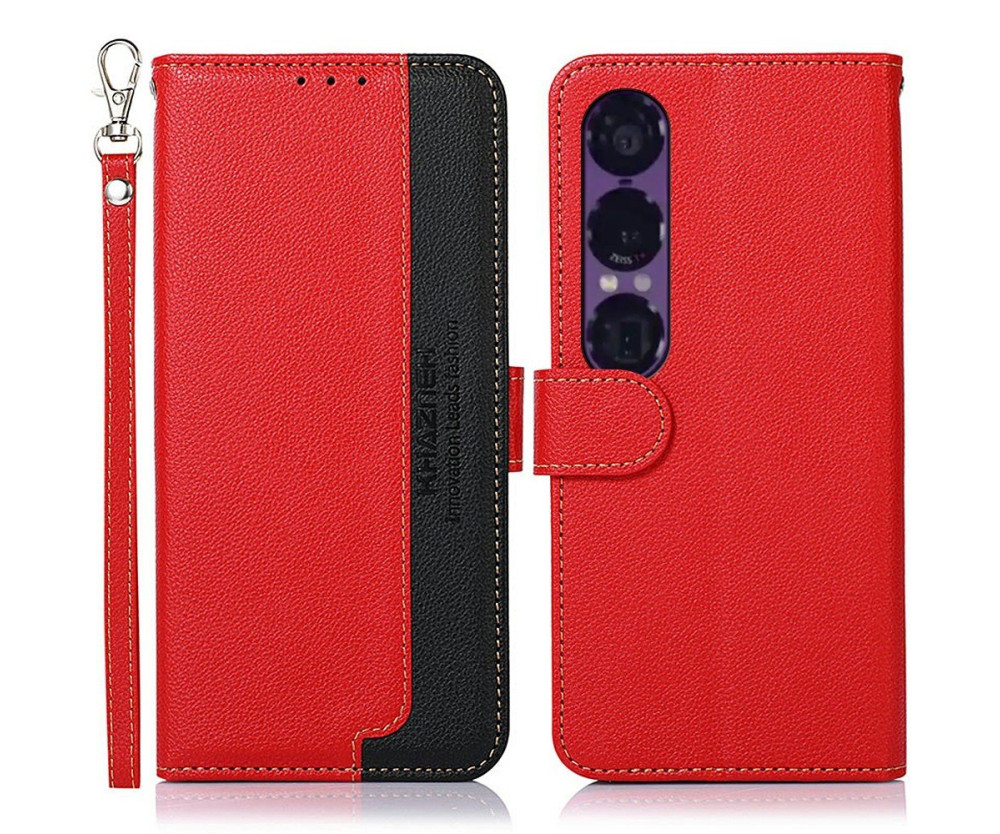 KHAZNEH Sony Xperia 1 VII Plånboksfodral Röd/Svart