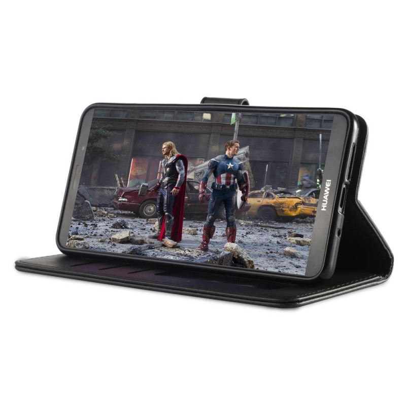 Huawei Mate 10 Pro Pung Standetui Med Kortspor - Sort
