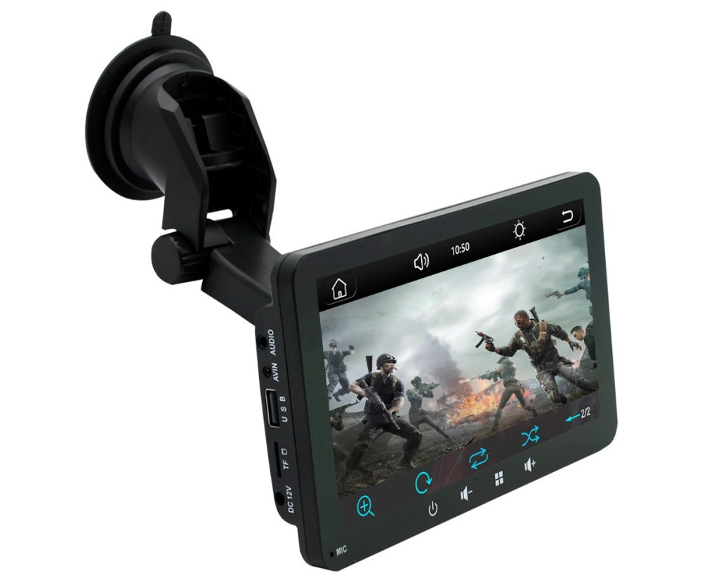 7" Trådlös Carplay Android Auto Bluetooth GPS MP5 Sugkopp Bilstereo