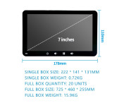 7" Trådlös Carplay Android Auto Bluetooth GPS MP5 Sugkopp Bilstereo