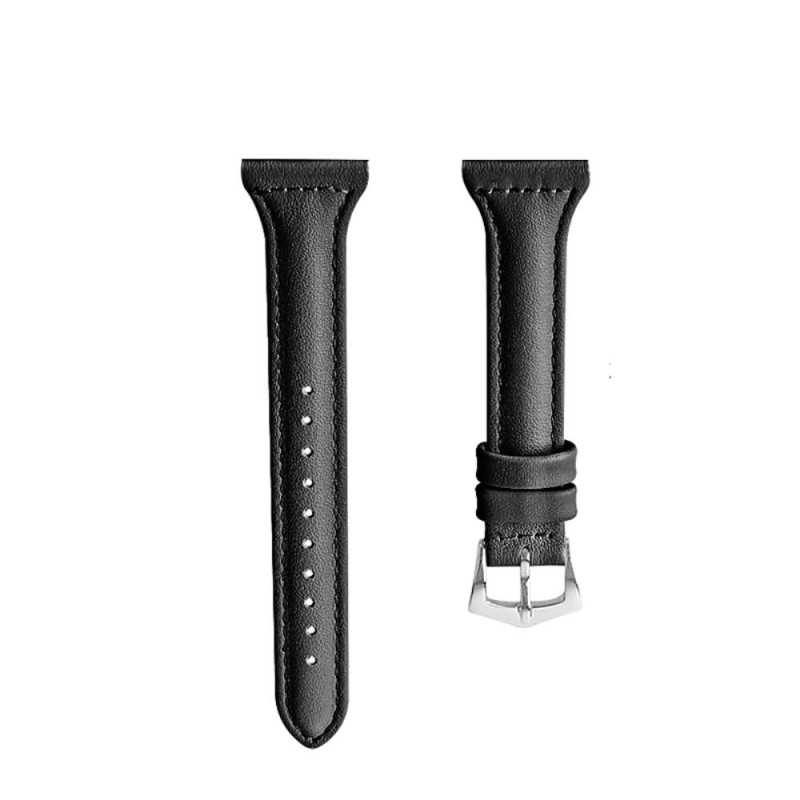 18mm ægte læder urremme til Xiaomi Mi Watch - sort