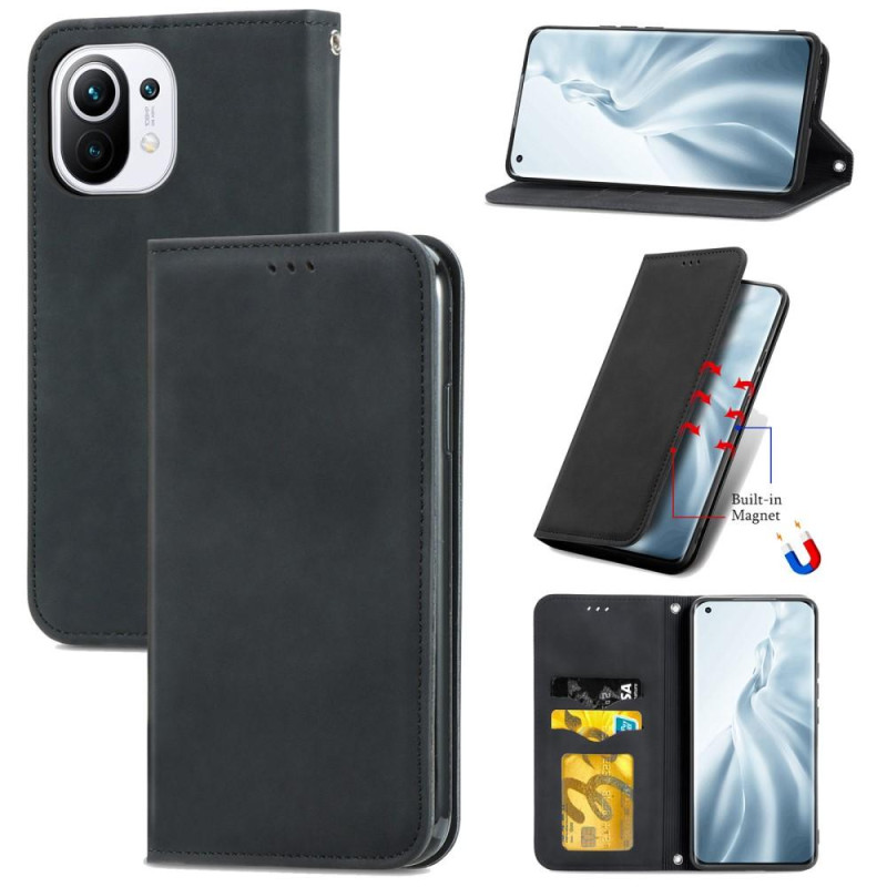 Vintage Wallet Case for Xiaomi Mi 11 - Black