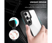 För Samsung Galaxy S25 Skal Hybrid Hård PC Mjuk TPU Stötsäkert Mobilskal Svart