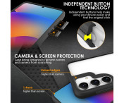 För Samsung Galaxy S25 Skal Hybrid Hård PC Mjuk TPU Stötsäkert Mobilskal Svart