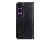 För Sony Xperia 1 VII Stativfodral Split Litchi Textur Plånboksfodral