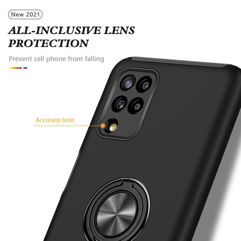 Samsung Galaxy A12 Deksel med Fingerring og Innebygd Plate - Svart