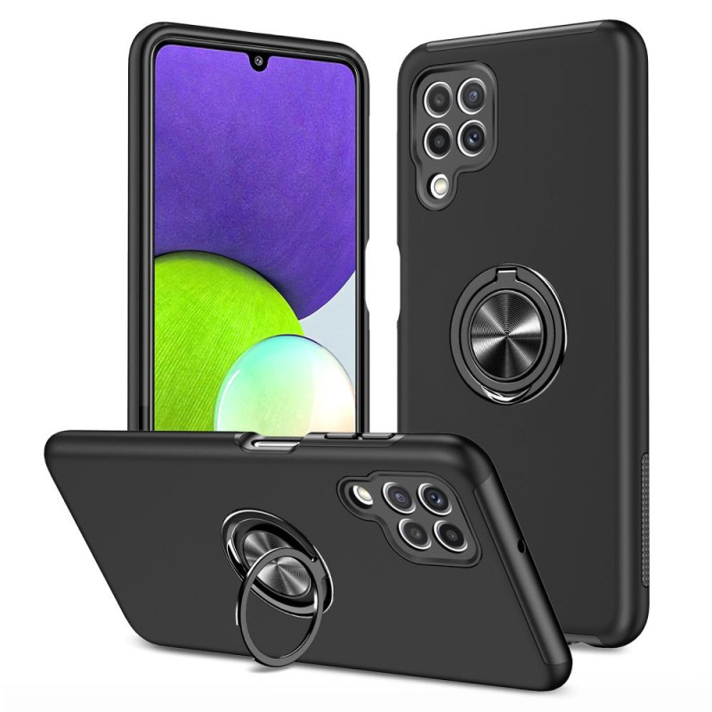 Samsung Galaxy A22 4G sormirenkaan tukijalka (sisäänrakennettu metallilevy) kotelo