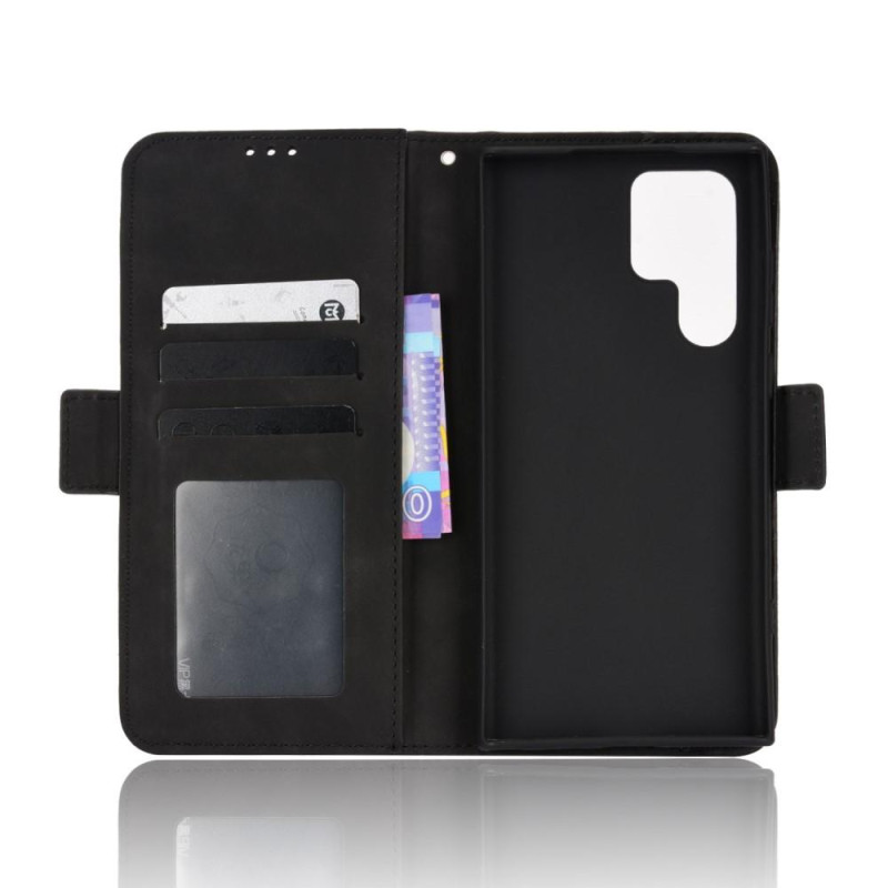 Samsung Galaxy S22 Ultra 5G Phone Wallet Stand Protective Case - Black