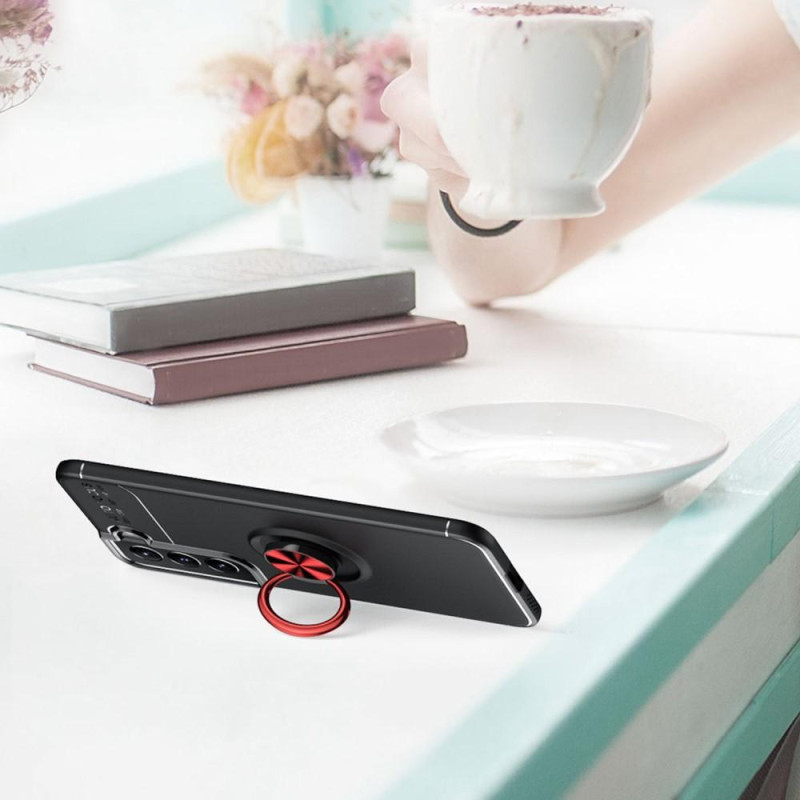 Samsung Galaxy S22+ Hybrid Deksel Med Fingerring - Svart