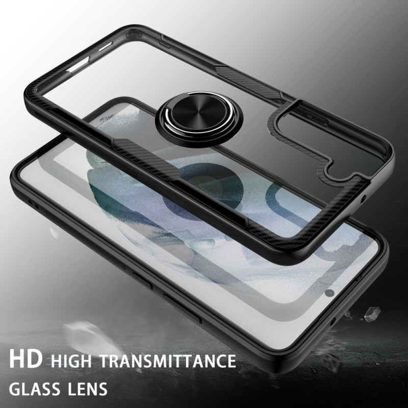 Samsung Galaxy S22+ Hybrid Deksel Med Fingerring - Rød