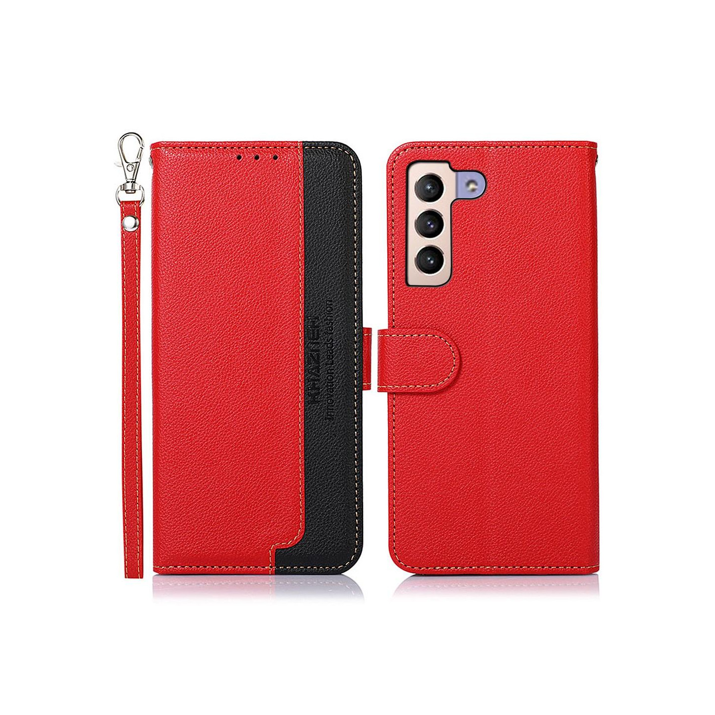 Samsung Galaxy S22+ RFID Blocking KHAZNEH Phone Cover - Red/Black