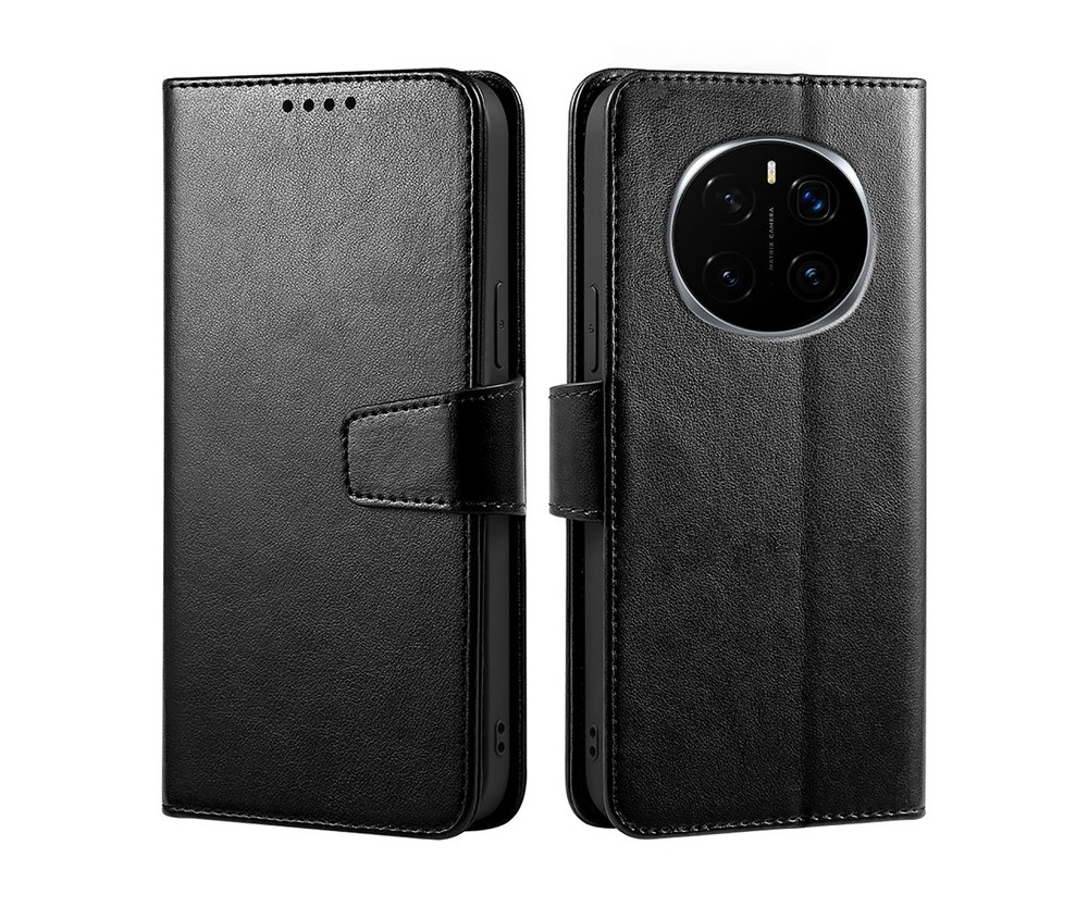 För Honor Magic7 Pro 5G Fodral Ställ Korthållare Plånboksfodral - Svart