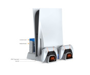 För Sony PS5 Slim PS5 Pro Kylställ Laddningsstation Förvaringsställ