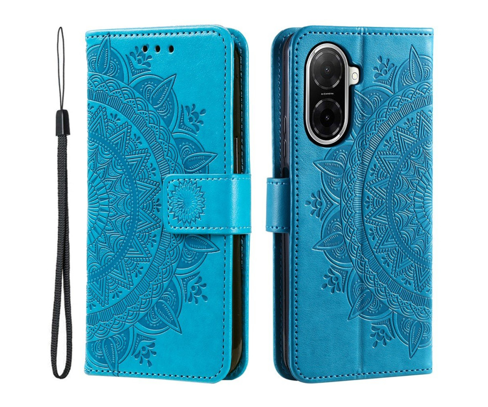 För Xiaomi Redmi A5 4G / Poco C71 4G Stativfodral Totem  Plånboksfodral - Blå