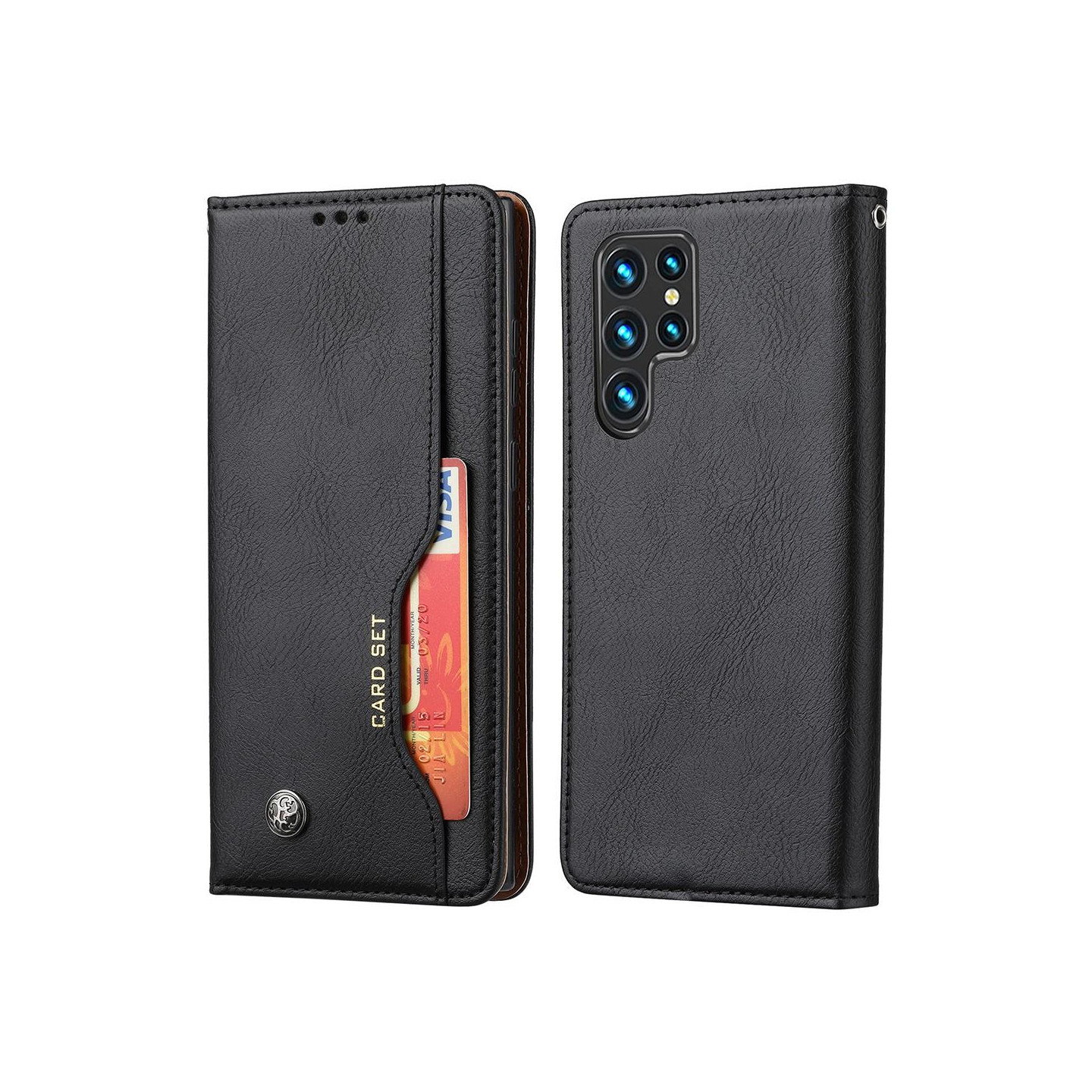 Samsung Galaxy S22 Ultra Lommebok - deksel - Svart