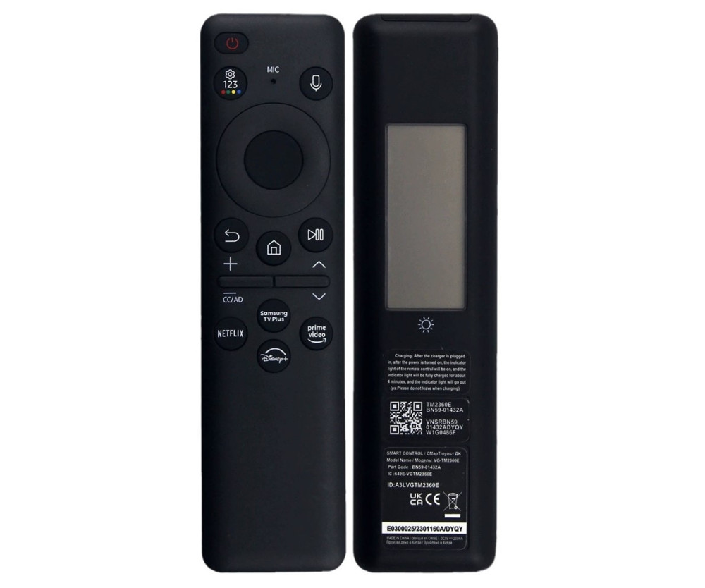 TV fjärrkontroll Ersättning BN59-01432A För Samsung TV Soldriven Röstfunktion