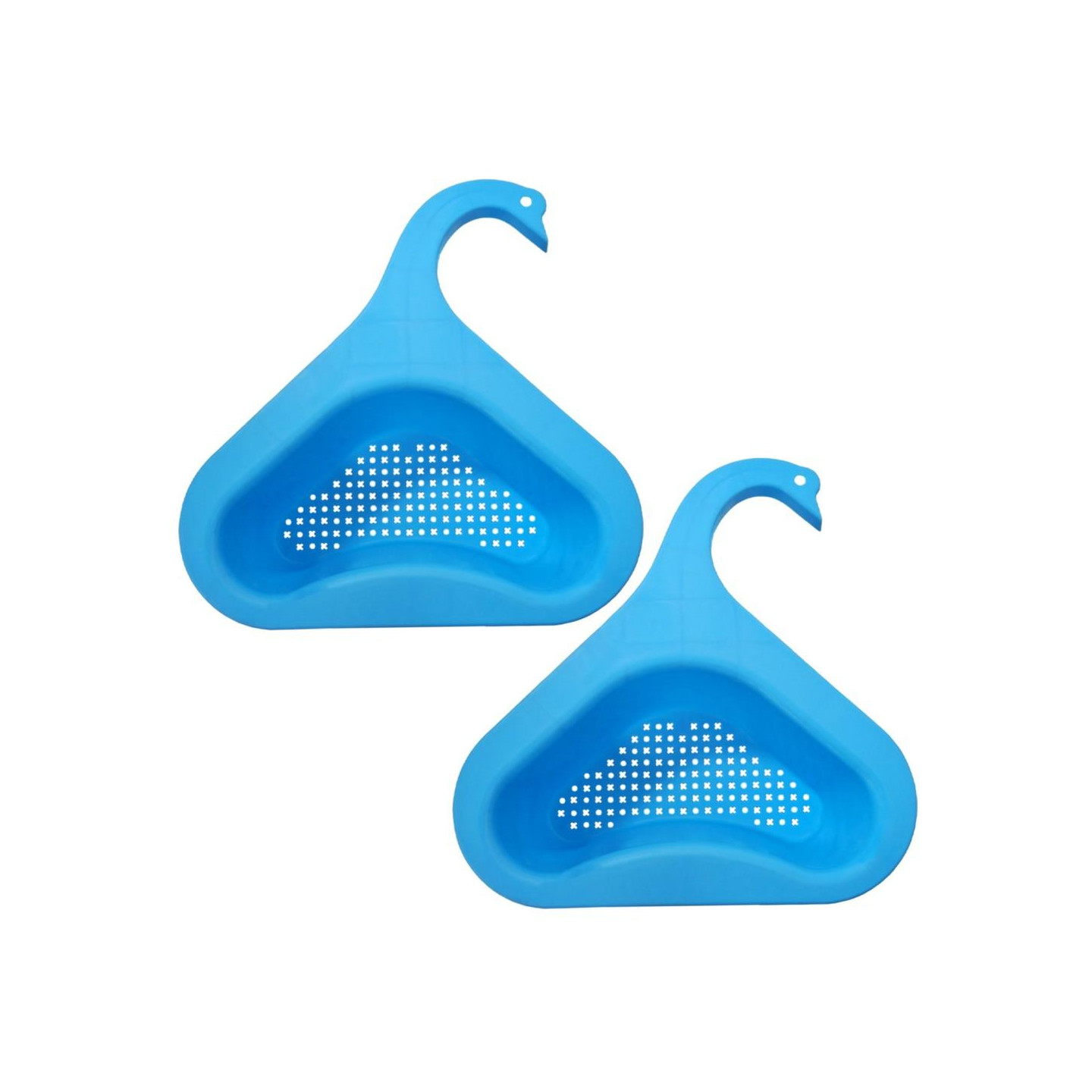 2Pcs Sink Swan Drain Basket Vegetable Fruit Washing Kitchen