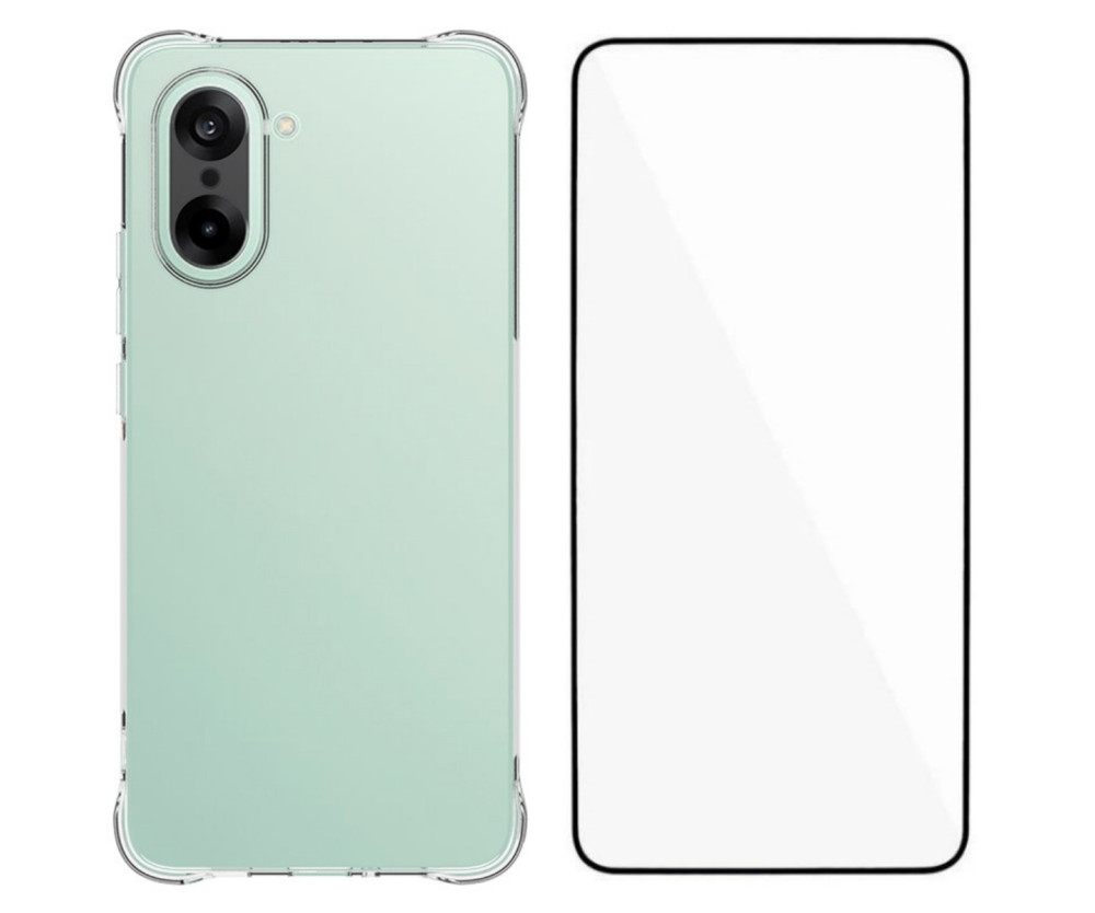 För OnePlus Nord CE5 5G Fodral TPU-telefonskal med härdat glasskydd