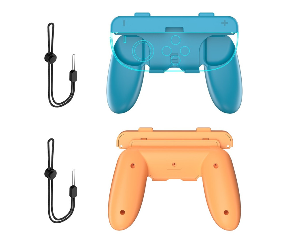 Kompatibel med Nintendo Switch 2 Joy-Con kontroll Greppset Skal Fodral - Blå+Röd