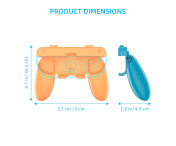 Kompatibel med Nintendo Switch 2 Joy-Con kontroll Greppset Skal Fodral - Blå+Röd