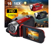 16MP HD 1080P Videokamera 16X Zoom Digitalkamera Night Vision Anti-Shake - Röd