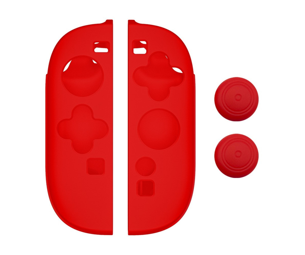 1 Par Kompatibel med Nintendo Switch 2 Kontroller Fodral Skal Skydd 2 lock - Röd