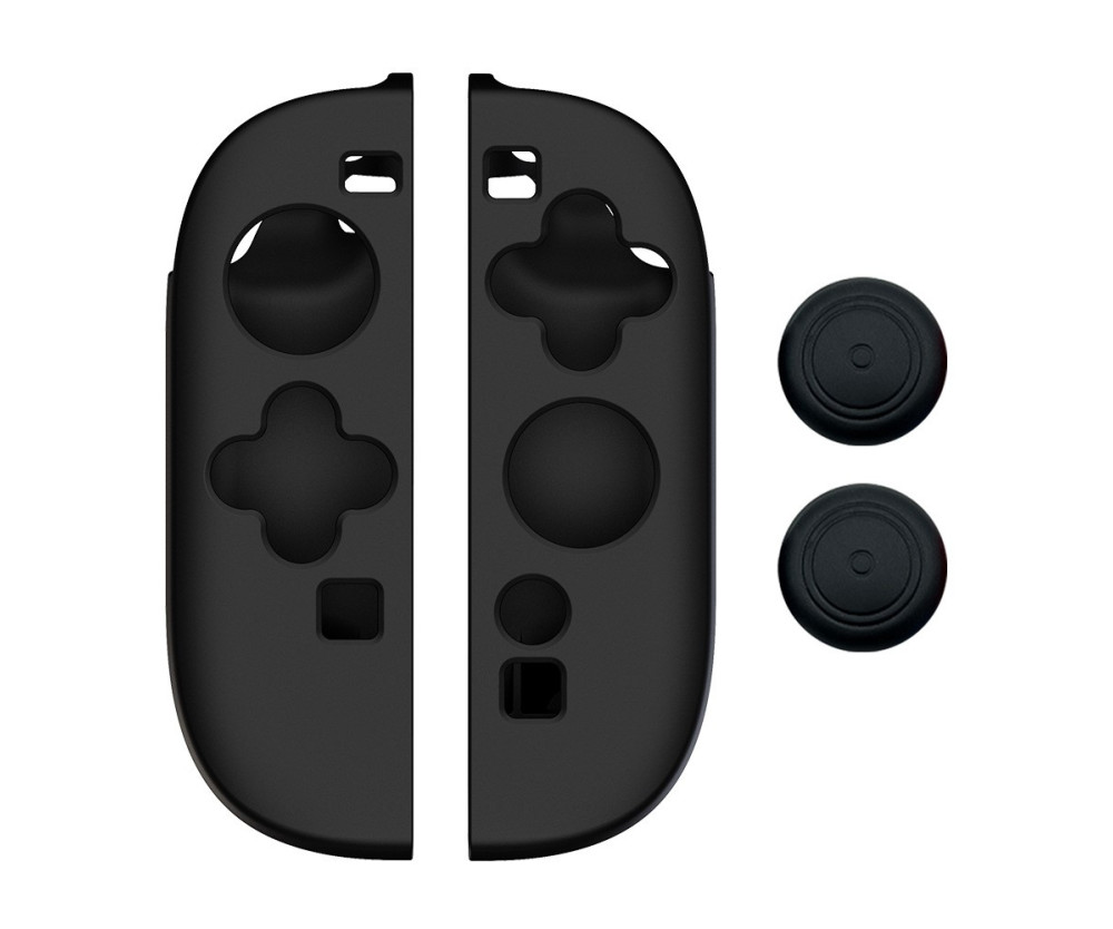 1 Par Kompatibel med Nintendo Switch 2 Kontroller Fodral Skal Skydd 2 lock Svart