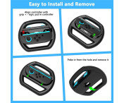 2 st kompatibla med Nintendo Switch 2 Joy-Con-handtag Racing Rattgrepp Tillbehör