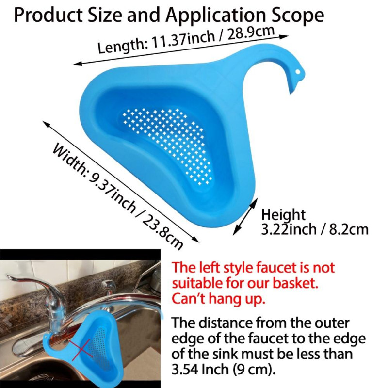 2stk/sett Vaskeavløpskurv Vegetabilsk fruktvask Triangel Kjøkkenredskap