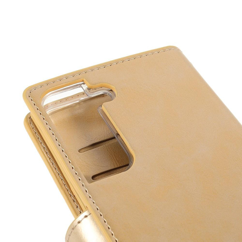 Samsung Galaxy S22+ MERCURY GOOSPERY Mansoor Wallet Case - Gold