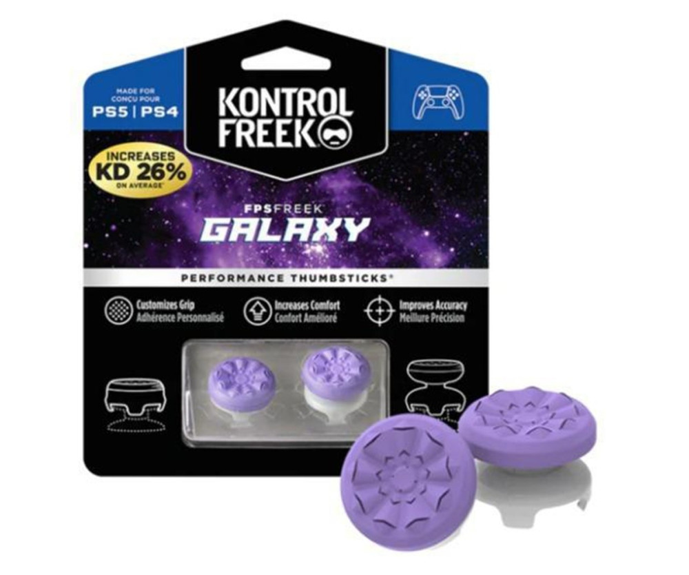 2st Tumgrepp Fingergrepp för Sony PlayStation 5 / 4 thumbstick extender - lila