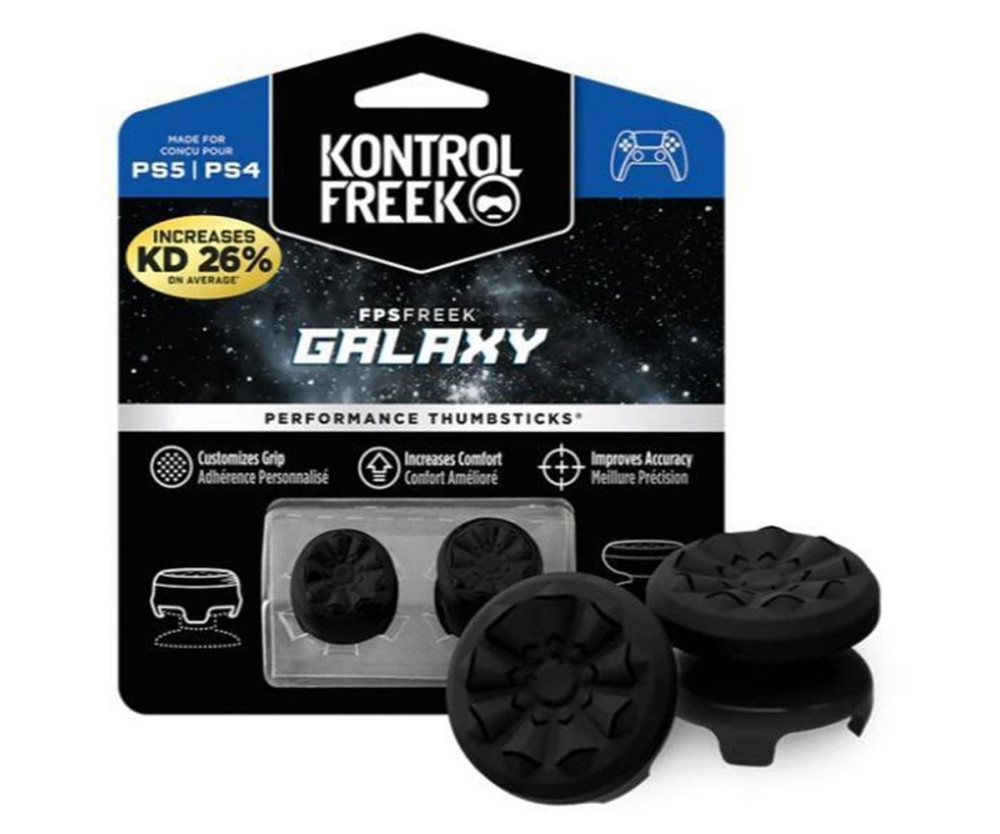 2st Tumgrepp Fingergrepp för Sony PlayStation 5 / 4 thumbstick extender - Svart