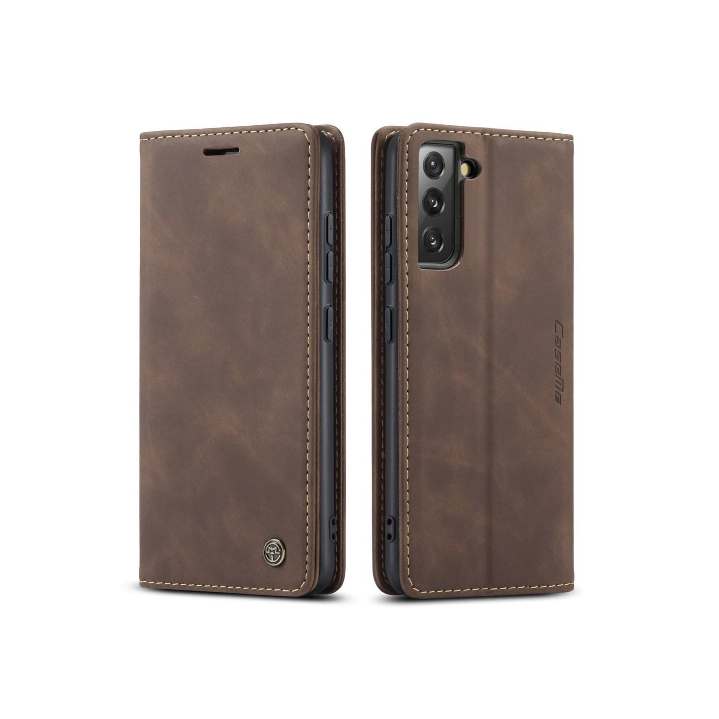 CASEME Lommebok - deksel Samsung Galaxy S22 Plus - Kaffe