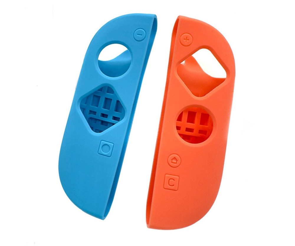 1 par kompatibel med Nintendo Switch 2 Joy-Con-kontroll skal fodral - orange+blå