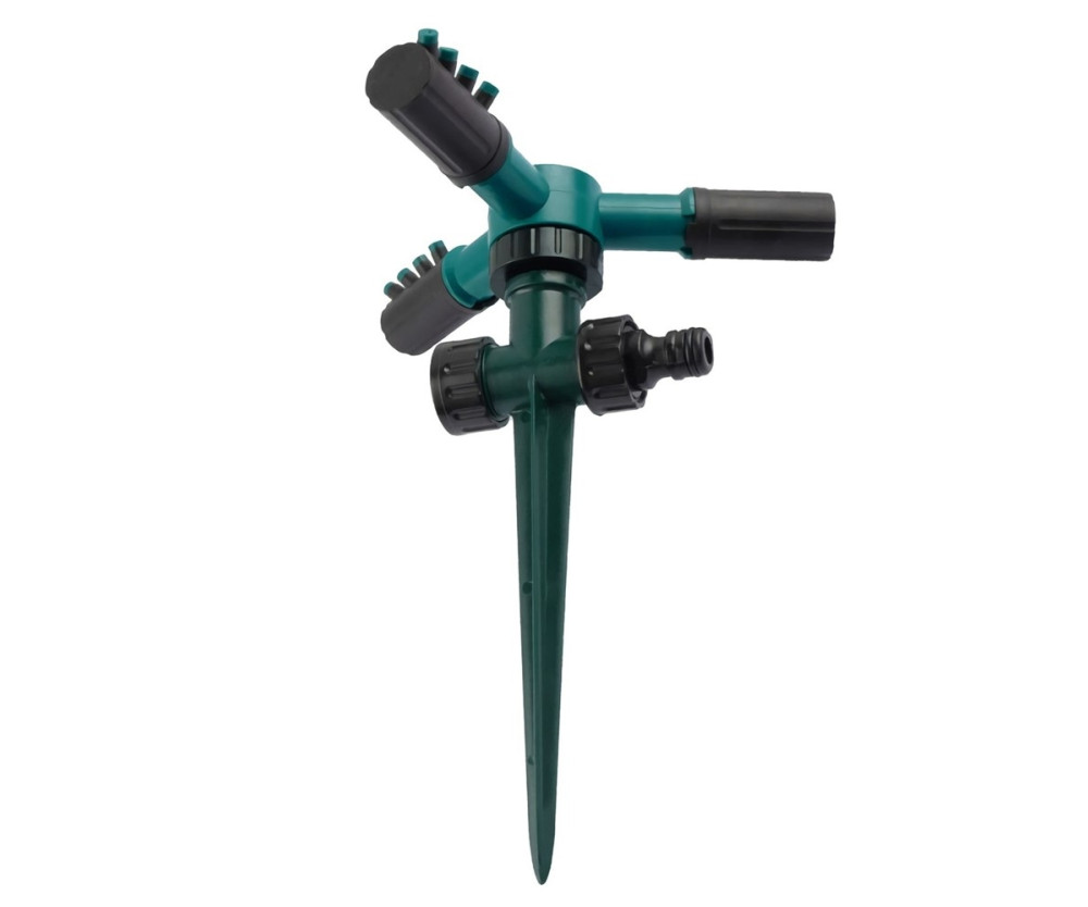 Vattenspridare 360-graders roterande 3-armad Gräsmatta bevattningssystem