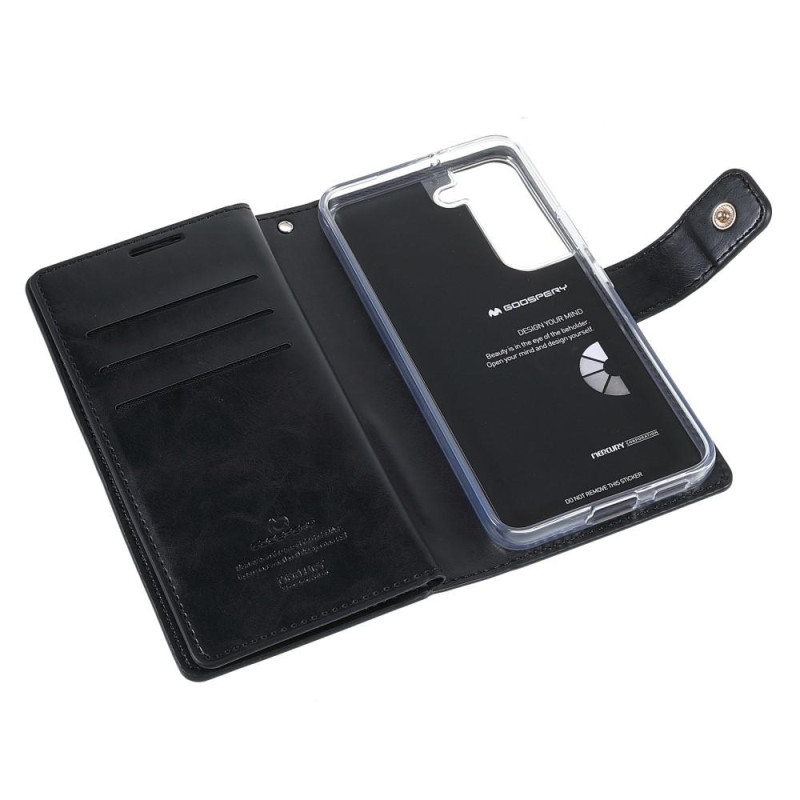 Samsung Galaxy S22+ MERCURY GOOSPERY Mansoor Wallet Case - Black
