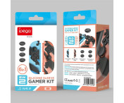 1 par Kompatibla med Nintendo Switch 2 Fodral Skal med 4 Caps Svartblå Svartröd