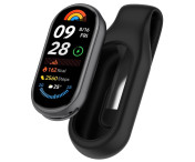 För Xiaomi Smart Band 10/9/8 Fodral Smart Watch Silikonskydd Hållare - Svart