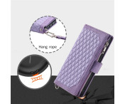 För Xiaomi Redmi 15C Zipper Wallet Case Rhombus Stitching Line Telefonfodral