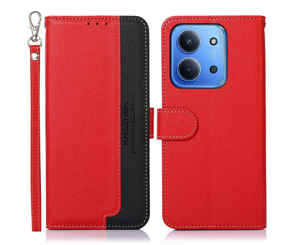 KHAZNEH Plånboksfodral till Xiaomi Redmi 15C - Röd/Svart