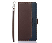 KHAZNEH Plånboksfodral till Xiaomi Redmi 15C - Brun/Blå