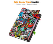 Tri-fold Fodral till Lenovo Tab One - Graffiti