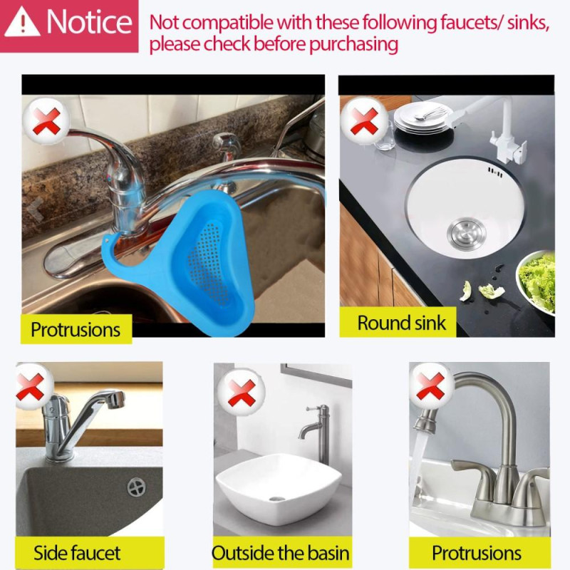 2Pcs Sink Swan Drain Basket Vegetable Fruit Washing Kitchen