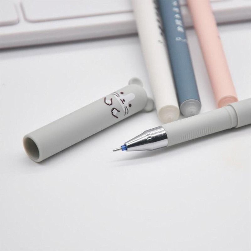 Student Cartoon Design Sletbar Gel 0,35 mm pen kuglepen - 4 stk