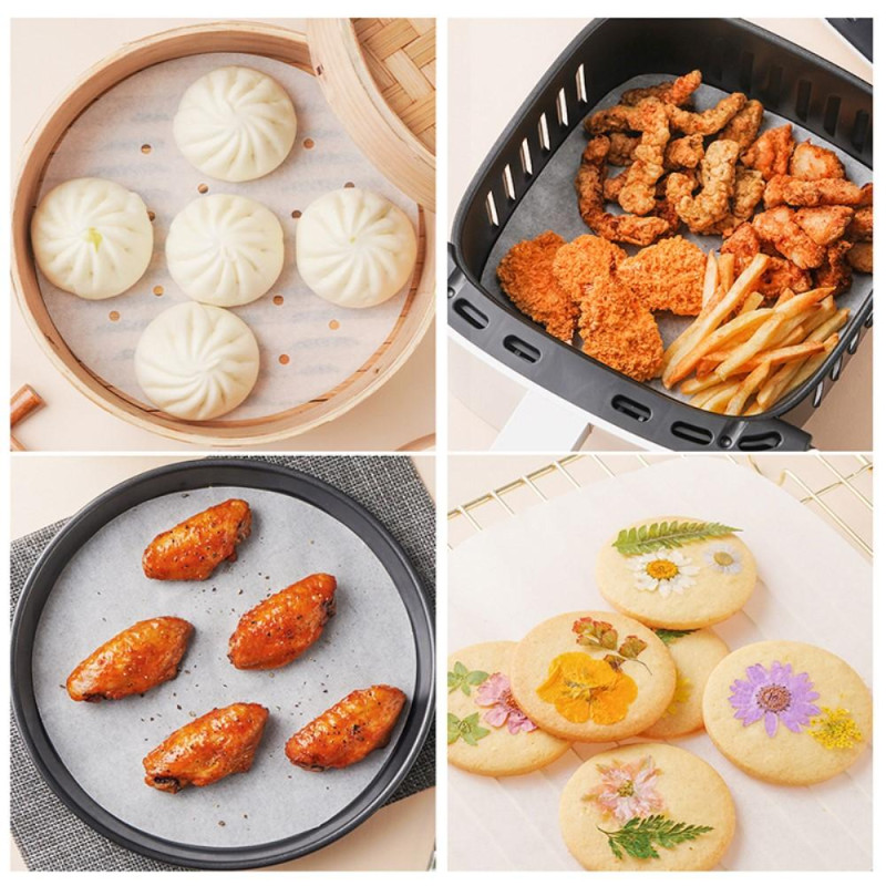 100Pcs/30cm Non - Stick Disposable Air Fryer Cooking Baking Paper