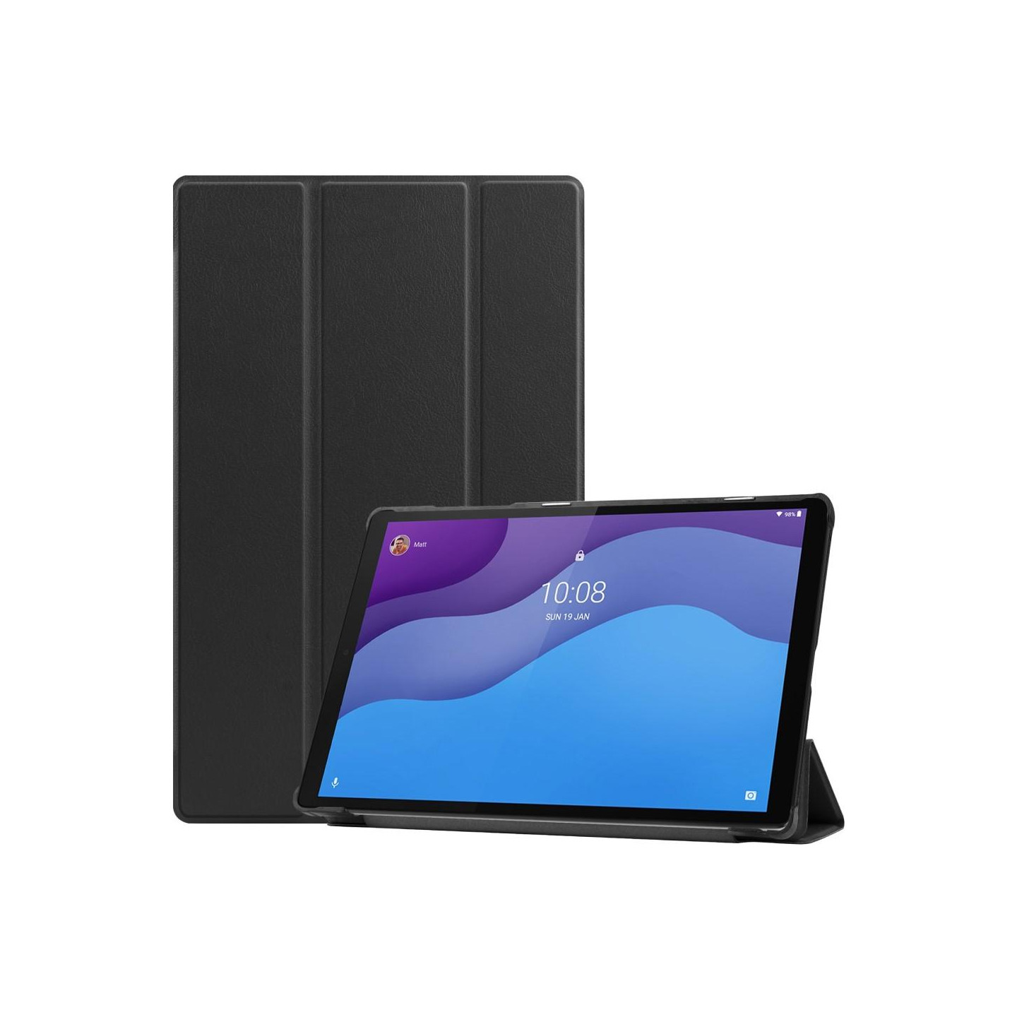 Kolminkertainen telinekotelo Lenovo Tab M10 HD Gen 2 TB - X306F - musta