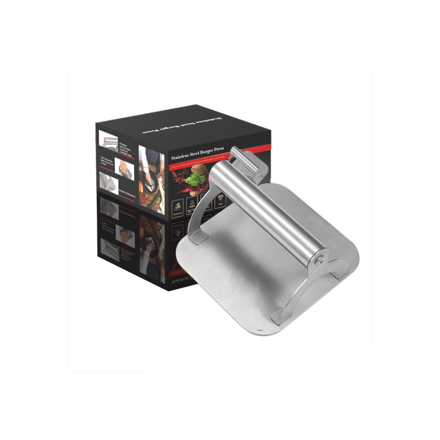 Smashburger Hamburger press Smash iron Stainless steel