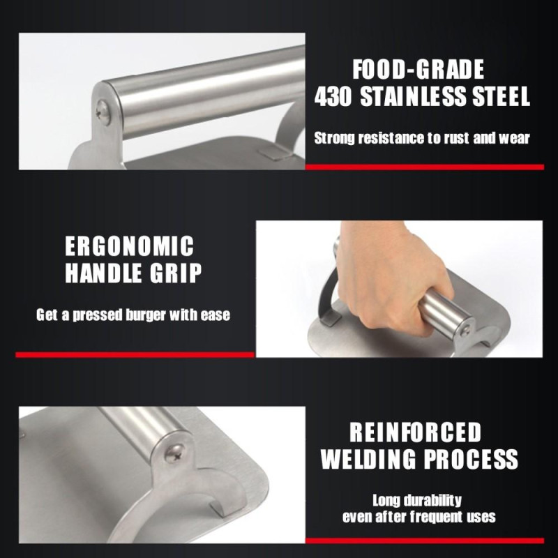 Smashburger Hamburger press Smash iron Stainless steel